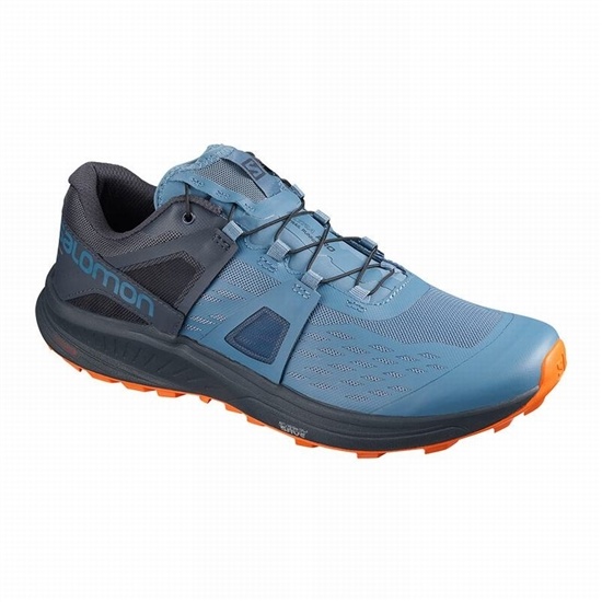 Salomon Ultra /Pro Men's Trail Running Shoes Blue / Red Orange | YXKN92803