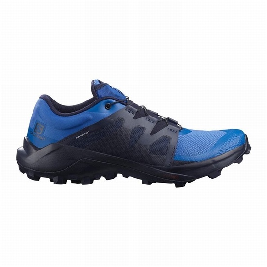 Salomon Wildcross Men's Trail Running Shoes Blue | GDIY35879