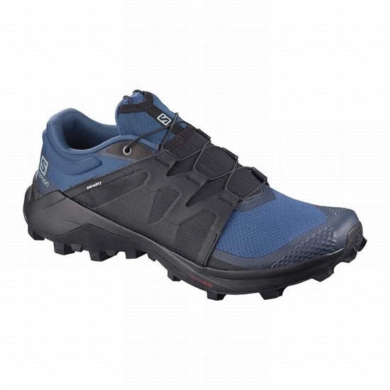 Salomon Wildcross Men's Trail Running Shoes Navy / Black | NERP02578