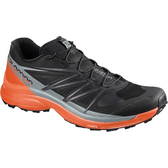 Salomon Wings Pro 3 Men's Trail Running Shoes Black / Grey / Orange | TKFM51478