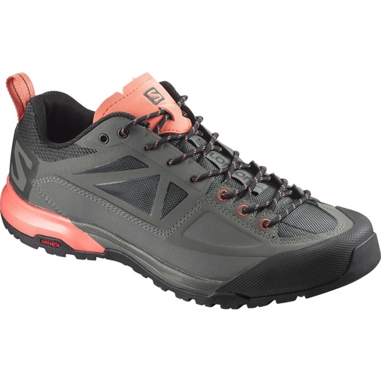 Salomon X Alp Spry W Women's Hiking Boots Dark Grey / Coral | MXLH28406