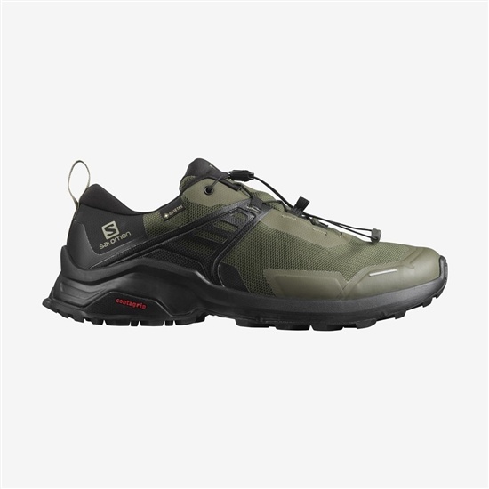 Salomon X Raise Gore-tex Men's Hiking Shoes Olive Green | IFMK25693