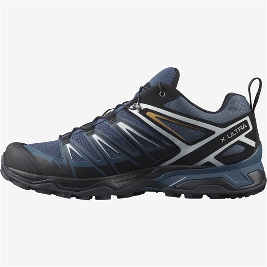 Salomon X Ultra 3 Men's Hiking Shoes Dark Denim | NBGF18692