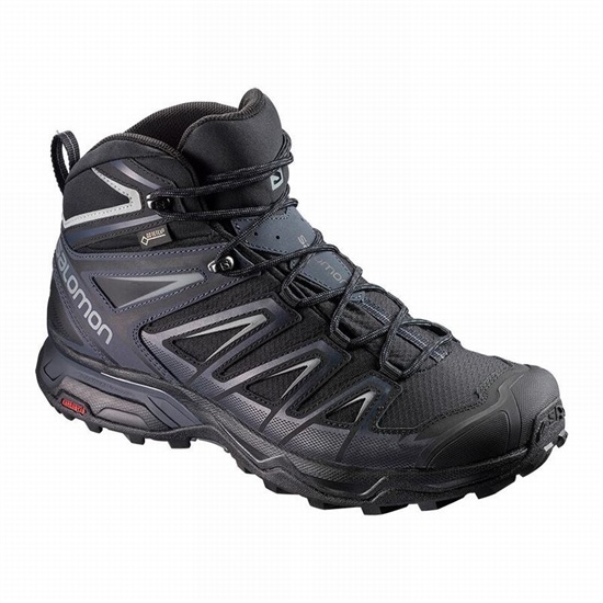 Salomon X Ultra 3 Mid Gore-tex Men's Hiking Boots Black | VWUM07863