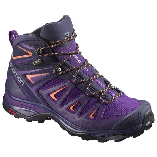 Salomon X Ultra 3 Mid Gtx W Women's Hiking Shoes Purple | XMCQ37902