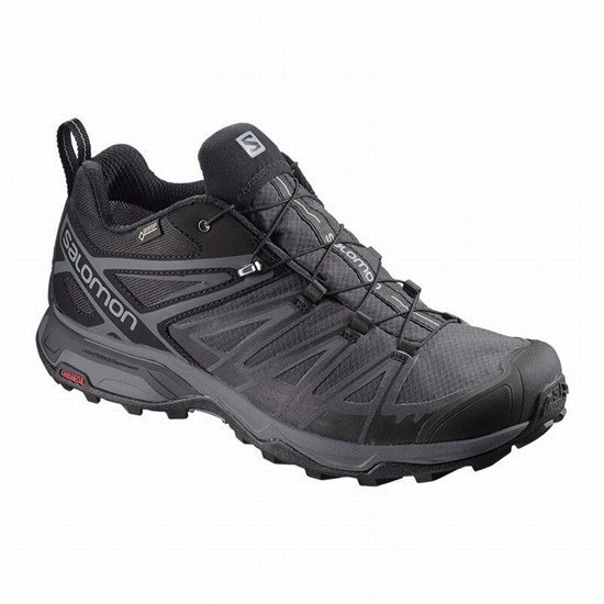 Salomon X Ultra 3 Wide Gore-tex Men's Hiking Shoes Black | KEAR97382