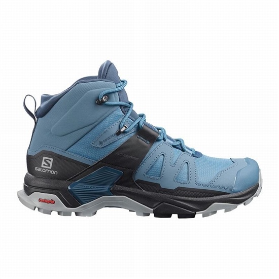 Salomon X Ultra 4 Mid Gore-tex Women's Hiking Boots Blue / Black | JUGB49630