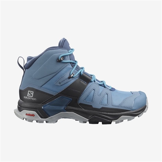 Salomon X Ultra 4 Mid Gtx Women's Hiking Shoes Blue / Black | YMHD27489