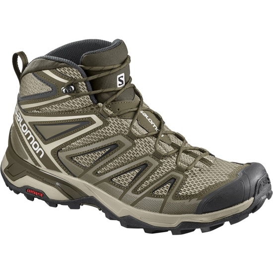Salomon X Ultra Mid 3 Aero Men's Hiking Shoes Olive / Black | ARMS53298