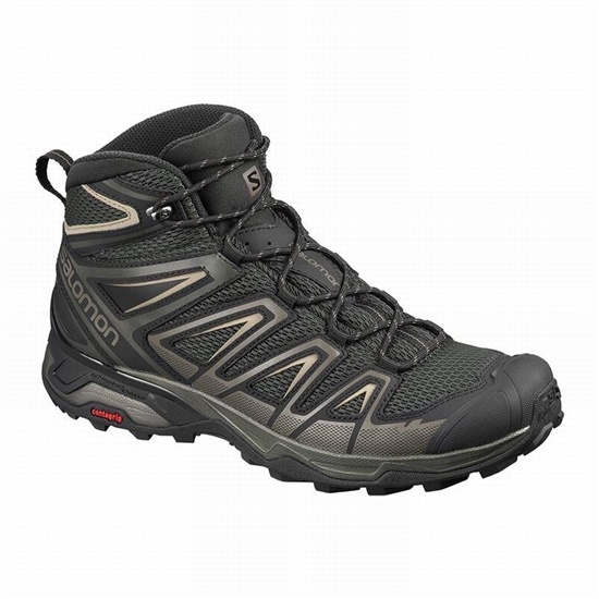 Salomon X Ultra Mid 3 Aero Men's Hiking Boots Olive / Black | GZIV12639