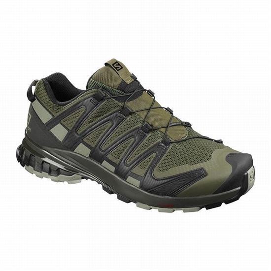 Salomon Xa Pro 3d V8 Wide Men's Hiking Shoes Olive | PHXW25438
