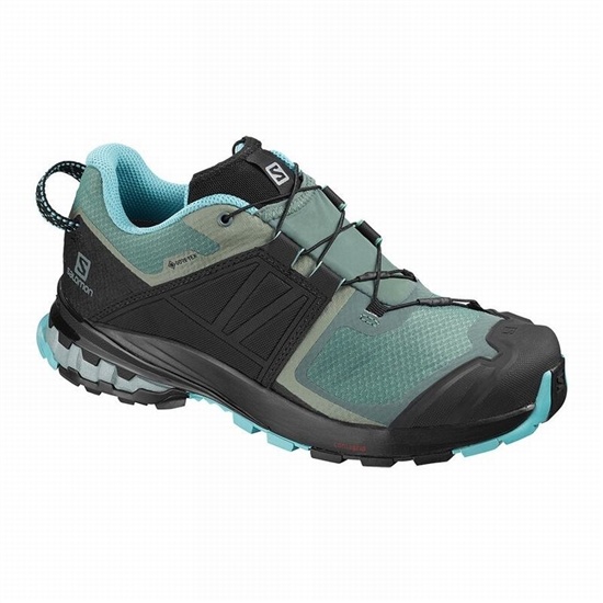 Salomon Xa Wild Gore-tex Women's Trail Running Shoes Green / Black | FWZT37426