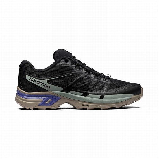 Salomon Xt-wings 2 Men's Trail Running Shoes Black / Light Turquoise | YTPF62497